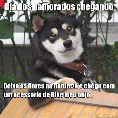 Dia dos namorados chegando Deixa as flores na natureza e chega com
um acessrio de Bike meu anjo