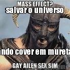 salvar o universo dando cover em mureta?