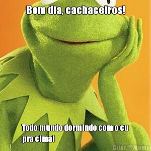 Bom dia, cachaceiros! Todo mundo dormindo com o cu
pra cima!