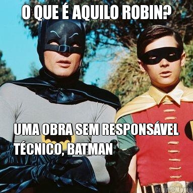 O QUE  AQUILO ROBIN? UMA OBRA SEM RESPONSVEL
TCNICO, BATMAN