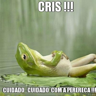        CRIS !!!     CUIDADO   CUIDADO  COM A PERERECA !!! 