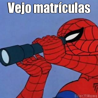 Vejo matrculas 