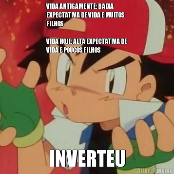 VIDA ANTIGAMENTE: BAIXA
EXPECTATIVA DE VIDA E MUITOS
FILHOS

VIDA HOJE: ALTA EXPECTATIVA DE
VIDA E POUCOS FILHOS INVERTEU