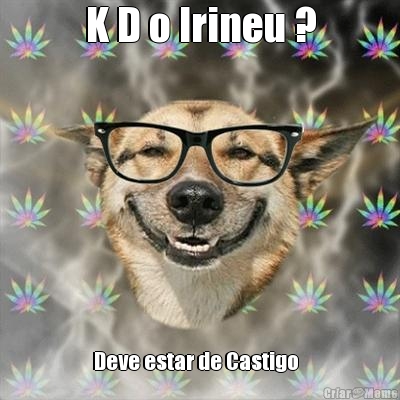 K D o Irineu ? Deve estar de Castigo  