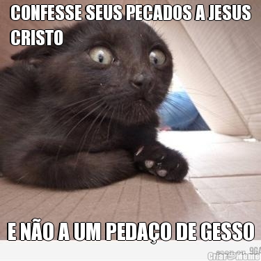 CONFESSE SEUS PECADOS A JESUS
CRISTO E NO A UM PEDAO DE GESSO