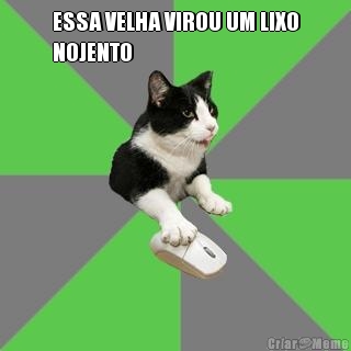 ESSA VELHA VIROU UM LIXO
NOJENTO
 