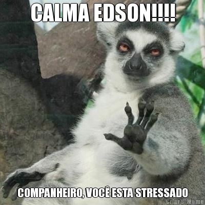 CALMA EDSON!!!! COMPANHEIRO, VOC ESTA STRESSADO