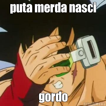 puta merda nasci gordo