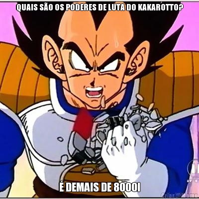 QUAIS SO OS PODERES DE LUTA DO KAKAROTTO?  DEMAIS DE 8000!