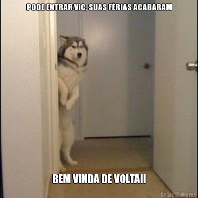 PODE ENTRAR VIC, SUAS FRIAS ACABARAM BEM VINDA DE VOLTA!!