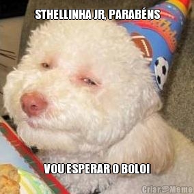 STHELLINHA JR, PARABNS VOU ESPERAR O BOLO!