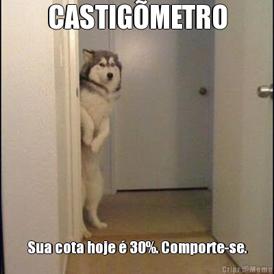 CASTIGMETRO Sua cota hoje  30%. Comporte-se.