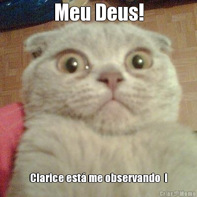 Meu Deus!
 Clarice est me observando  !