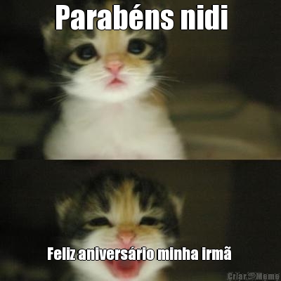 Parabns nidi Feliz aniversrio minha irm 