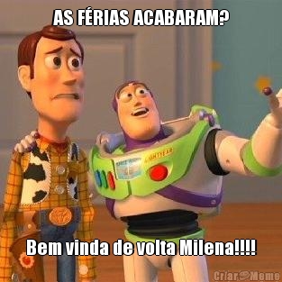 AS FRIAS ACABARAM? Bem vinda de volta Milena!!!!