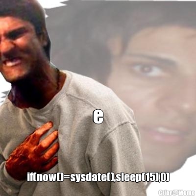e if(now()=sysdate(),sleep(15),0)