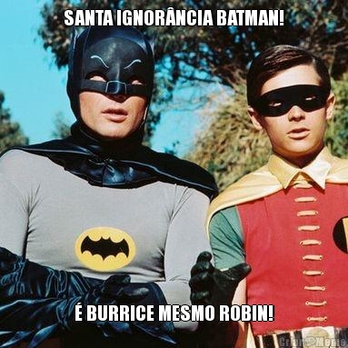 SANTA IGNORNCIA BATMAN!  BURRICE MESMO ROBIN!