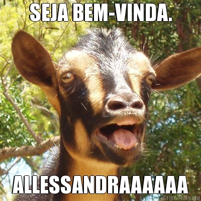 SEJA BEM-VINDA. ALLESSANDRAAAAAA