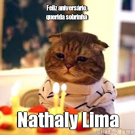 Feliz aniversrio,
querida sobrinha  Nathaly Lima