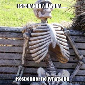 ESPERANDO A KARINA........ Responder no Whatsapp