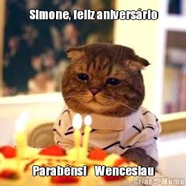 Simone, feliz aniversrio Parabns!    Wenceslau