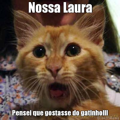 Nossa Laura Pensei que gostasse do gatinho!!!