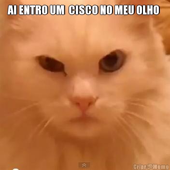 AI ENTRO UM  CISCO NO MEU OLHO  